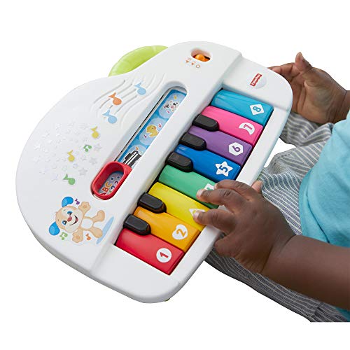 Fisher-Price Fisher-Price-GFK04 Laugh and Learn Silly Sounds-Piano Iluminado, Multicolor, 20.4 x 13.4 x 21.3 cm (Mattel GFK04)