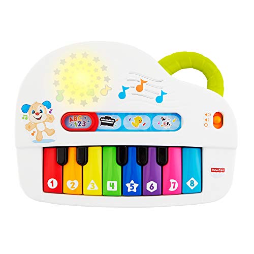 Fisher-Price Fisher-Price-GFK04 Laugh and Learn Silly Sounds-Piano Iluminado, Multicolor, 20.4 x 13.4 x 21.3 cm (Mattel GFK04)