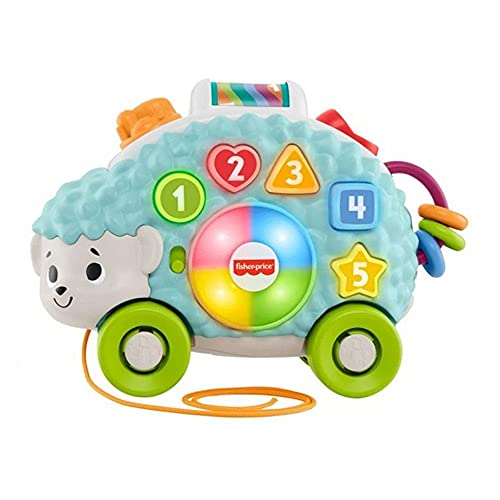 Fisher-Price-GHR16 Linkimals Happy Shapes Erizo, Juguete Interactivo para bebés con Luces y Sonidos, Multicolor, 13 x 33 x 21.6 cm (Mattel GHR16)