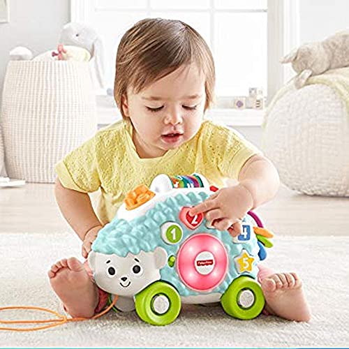 Fisher-Price-GHR16 Linkimals Happy Shapes Erizo, Juguete Interactivo para bebés con Luces y Sonidos, Multicolor, 13 x 33 x 21.6 cm (Mattel GHR16)