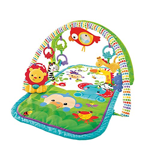 Fisher-Price - Gimnasio Musical Animalitos De La Selva, Manta De Juego Bebé (Mattel Gxc36), Embalaje sostenible