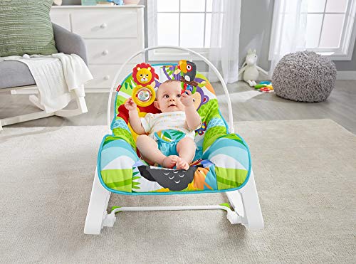 Fisher-Price - Hamaca Crece Conmigo Forest Fun, Silla para Bebé (Mattel GNV69), Embalaje estándar