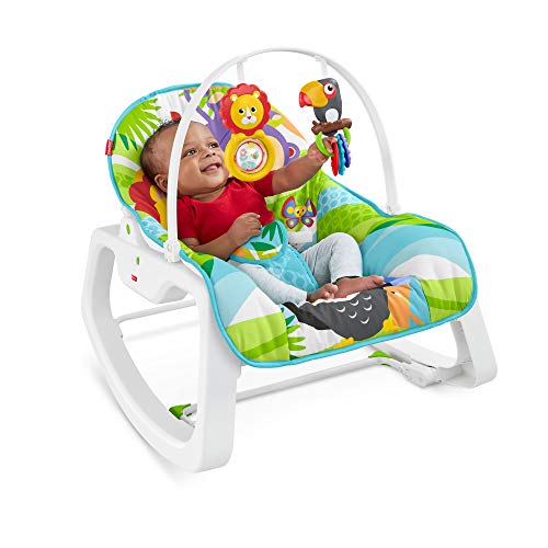 Fisher-Price - Hamaca Crece Conmigo Forest Fun, Silla para Bebé (Mattel GNV69), Embalaje estándar