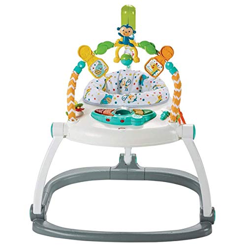 Fisher-Price Jumperoo Compact Carnaval para bebé con luces, sonidos y música, plegable para facilitar el transporte, 9 meses y más, FDG98