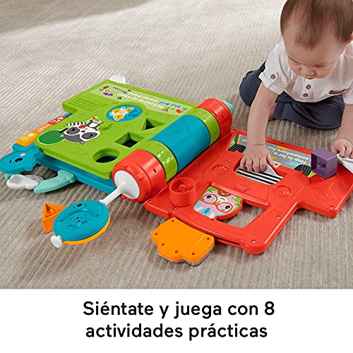 Fisher-Price Libro de historias Sienta y Levanta Juguete interactivo con luces y sonidos, regalo para bebés +6 meses (Mattel HCL17)