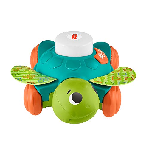 Fisher-Price Linkimals Tortuga sienta y gatea, juguete para bebés con luces y sonidos +9 meses (Mattel GXK31)