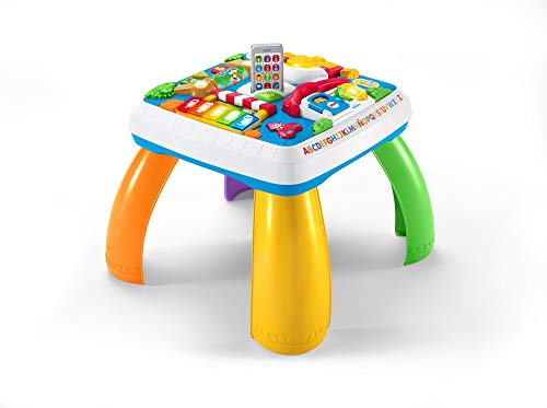 Fisher-Price Mesa multiaprendizaje bilingüe, mesa actividades bebé +6 meses (Mattel DRH34)