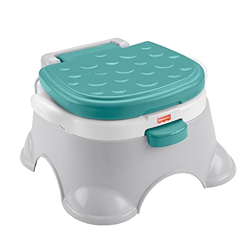 Fisher-Price Orinal 3 en 1 Aprende a ir al baño, convertible en escalón, juguete para bebés y niños (Mattel GYP61)