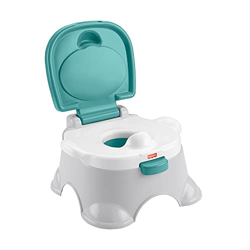 Fisher-Price Orinal 3 en 1 Aprende a ir al baño, convertible en escalón, juguete para bebés y niños (Mattel GYP61)