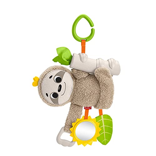 Fisher-Price - Oso perezoso activity, juguete colgante con actividades para bebés recién nacidos (Mattel GHL39) , color/modelo surtido