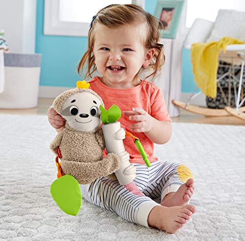 Fisher-Price - Oso Perezoso Activity, Juguete y Peluche de Actividades para Bebé Recién Nacido (Mattel FXC31)