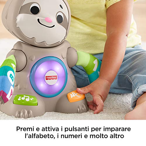 Fisher-Price- Parlamici Baby Bradipo Juguete Educativo con Luces, Multicolor (Mattel GHY90)