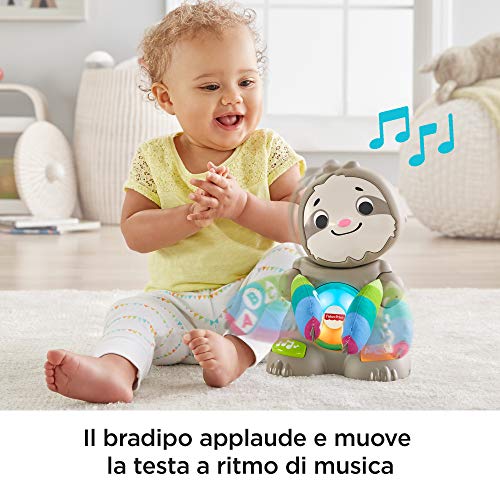 Fisher-Price- Parlamici Baby Bradipo Juguete Educativo con Luces, Multicolor (Mattel GHY90)