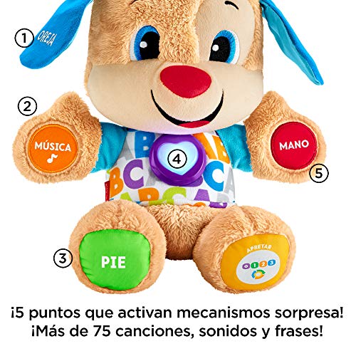 Fisher-Price Perrito primeros descubrimientos, juguete bebé +6 meses (Mattel FPM53)