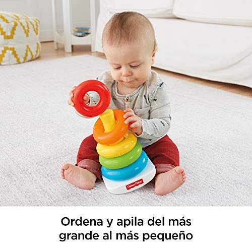 Fisher-Price - Pirámide balanceante - juguetes bebe 6 meses - (Mattel FHC92)