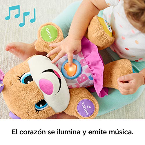 Fisher-Price - Ríe y Aprende - Perrita primeros descubrimientos - juguetes bebe 6 meses - (Mattel FPP55)