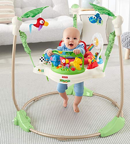 Fisher-Price Saltador Animalito de la Selva con luces y sonidos para bebé +1 año (Mattel K7198)