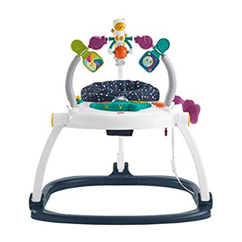 Fisher-Price Saltador Gatito Astronauta Plegable, Jumperoo Astro Kitty, regalo para bebes (Mattel HBG73), Embalaje sostenible