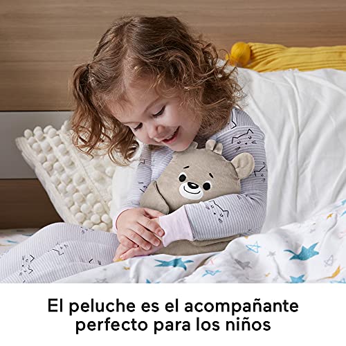 Fisher-Price Sensimals Osito peluche de cuna con proyector para bebé con música, luces y sonidos luciérnagas relajantes para la hora de dormir (Mattel GRR00)