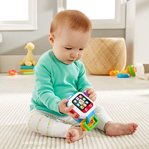 Fisher-Price- Smartwatch Hora de Aprender, Juguete con música y luz para niños + 6 Meses (Mattel GMM40)