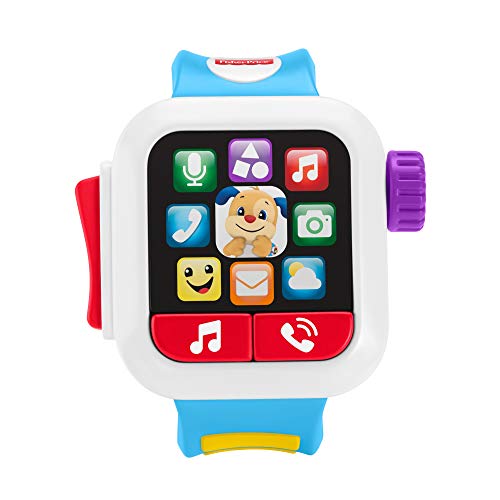 Fisher-Price- Smartwatch Hora de Aprender, Juguete con música y luz para niños + 6 Meses (Mattel GMM40)