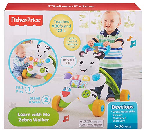 Fisher Price- Zebra de Juguete, Multicolor (Mattel 900 DLF00)