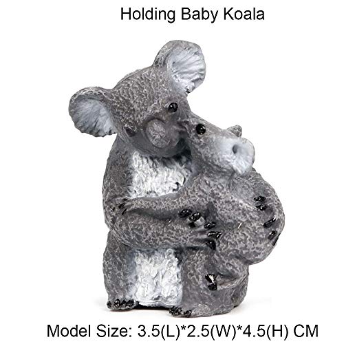 FLORMOON 5 Piezas de Figuras de Animales de la Familia Koala Realistic Juguete Animal Animal Figure Early Educational Toys Science Project Christmas Birthday Gift for Kids