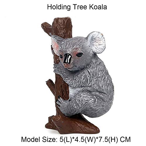 FLORMOON 5 Piezas de Figuras de Animales de la Familia Koala Realistic Juguete Animal Animal Figure Early Educational Toys Science Project Christmas Birthday Gift for Kids