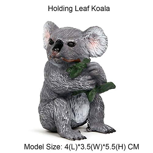 FLORMOON 5 Piezas de Figuras de Animales de la Familia Koala Realistic Juguete Animal Animal Figure Early Educational Toys Science Project Christmas Birthday Gift for Kids