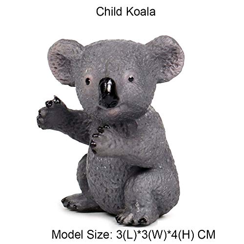 FLORMOON 5 Piezas de Figuras de Animales de la Familia Koala Realistic Juguete Animal Animal Figure Early Educational Toys Science Project Christmas Birthday Gift for Kids