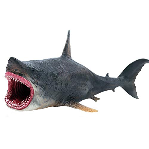 FLORMOON Juguetes Megalodon Figura de Ballena Realista Pintado a Mano Estatuilla de Tiburon Figuras de acción de Animales Colección de Regalos Decorativos para niños.