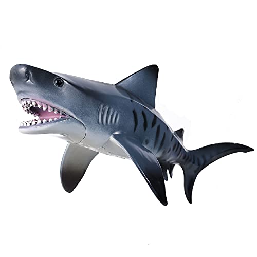 FLORMOON Megalodon - Figuras de animales - Figura de tiburón realista pintada a mano - Animales de juguete de baño, tapa de tarta, proyecto de cumpleaños, Navidad, regalo para niños (heterodontus)