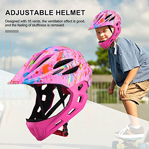 flouris Casco De Bicicleta para Niños para Niños Y Niñas, Cascos De Seguridad De Bicicleta para Niños Ajustables con 16 Ventilaciones para Patinar Ciclismo Patinaje De Patinaje En Línea