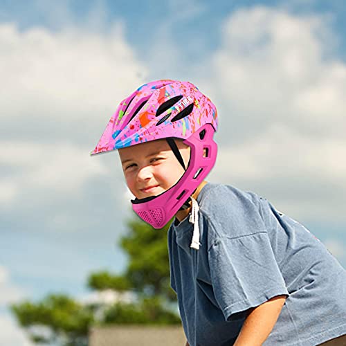 flouris Casco De Bicicleta para Niños para Niños Y Niñas, Cascos De Seguridad De Bicicleta para Niños Ajustables con 16 Ventilaciones para Patinar Ciclismo Patinaje De Patinaje En Línea