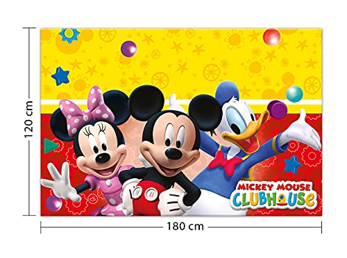 Folat B.V.-81511 Mantel plástico 120 x 180 cm, Mickey Mouse, multicolor, unico (Perona 50866)