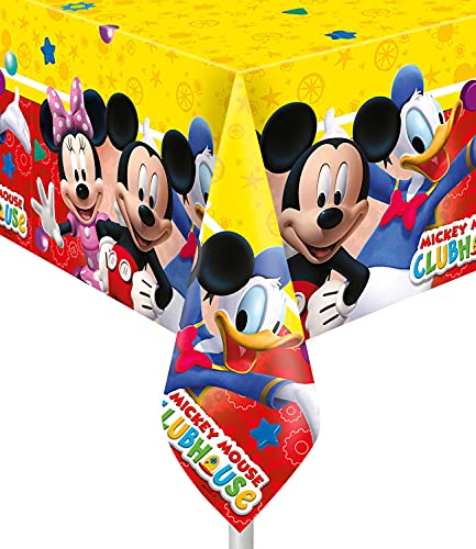 Folat B.V.-81511 Mantel plástico 120 x 180 cm, Mickey Mouse, multicolor, unico (Perona 50866)