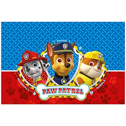 Folat B.V. 88544 Mantel de plástico para fiestas con modelo Paw Patrol, 120 x 180 cm, Multicolor