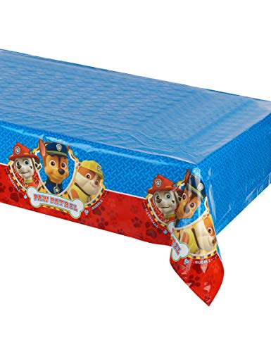 Folat B.V. 88544 Mantel de plástico para fiestas con modelo Paw Patrol, 120 x 180 cm, Multicolor