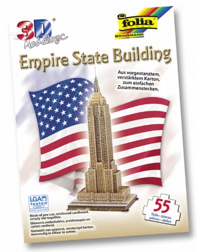 Folia 34004 - Modelo en 3D del Empire State Building, 55 piezas [importado de Alemania]