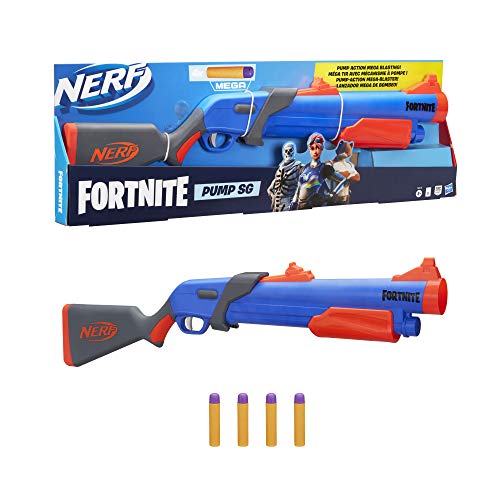 Fornite-Pistola NERF FORTNITE Pump SG ¡Lanzamiento DE Larga Distancia, Multicolor (Hasbro F0318EU4)