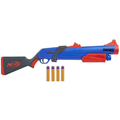 Fornite-Pistola NERF FORTNITE Pump SG ¡Lanzamiento DE Larga Distancia, Multicolor (Hasbro F0318EU4)