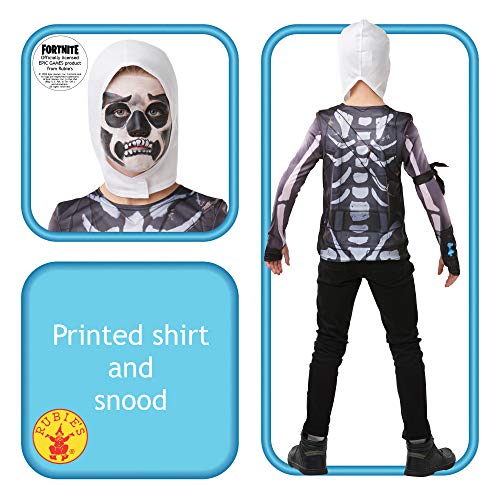 Fortnite - Disfraz camiseta Skull Trooper para niño, Large - 164 cm