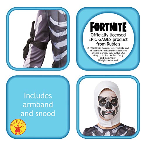 Fortnite - Disfraz camiseta Skull Trooper para niño, Large - 164 cm