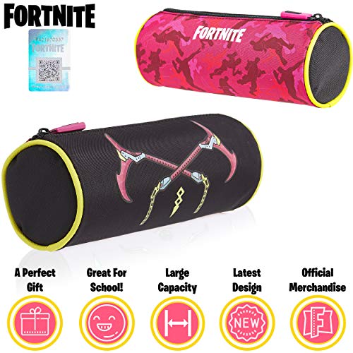 Fortnite Estuche Escolar, Estuches Escolares Para Niños 3 Diseños Disponibles, Material Escolar Producto Oficial Fortnite, Regalos Originales Para Niños Niñas Adolescentes (Rosa)