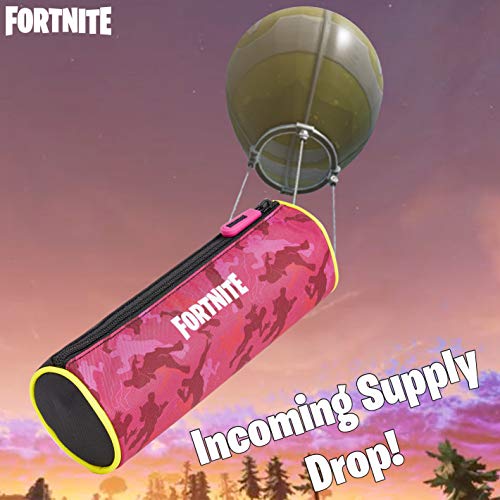 Fortnite Estuche Escolar, Estuches Escolares Para Niños 3 Diseños Disponibles, Material Escolar Producto Oficial Fortnite, Regalos Originales Para Niños Niñas Adolescentes (Rosa)