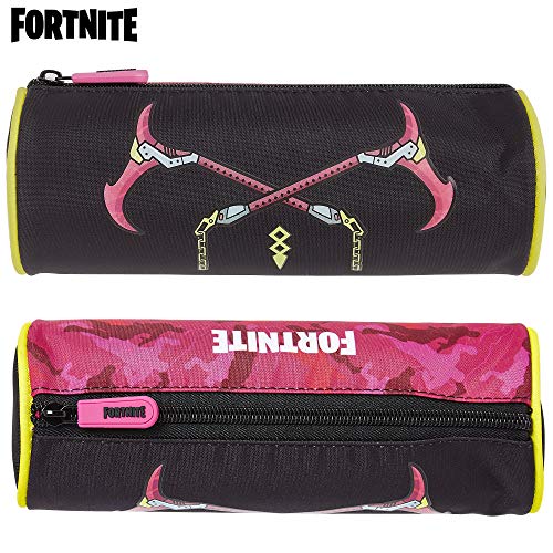 Fortnite Estuche Escolar, Estuches Escolares Para Niños 3 Diseños Disponibles, Material Escolar Producto Oficial Fortnite, Regalos Originales Para Niños Niñas Adolescentes (Rosa)