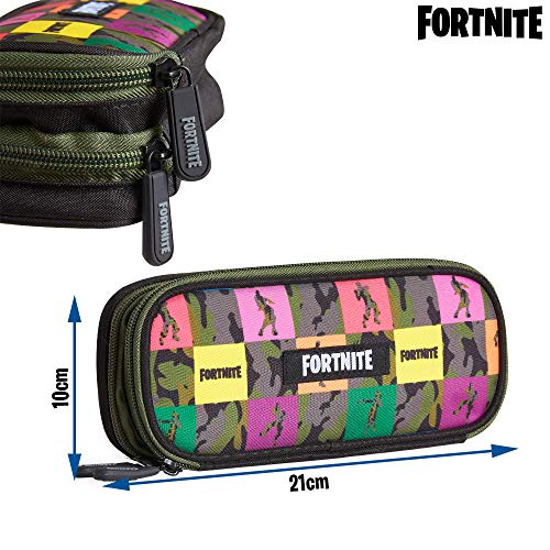 Fortnite Estuche Escolar Niño, Estuches Para Lápices Diseño Emotes Ovalados y Rectangulares, Materiales Escolares Producto Oficial Fornite, Regalos Para Chicos y Chicas Adolescentes