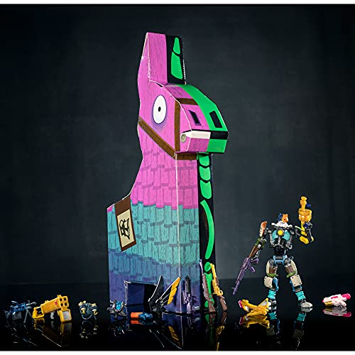 Fortnite- Llama de Suministro, Incluye una Figura de Kit Altamente Detallada y articulada de 4 Pulgadas, 9 Armas, 4 Back Bling. Más Trajes Que se Caen Pronto, Multicolor (Jazwares FNT0796)