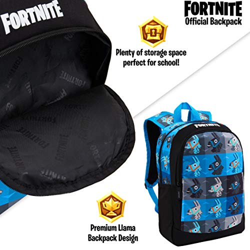 Fortnite Mochila Escolar Niño,Mochilas Escolares Juveniles Llama Camuflaje, Bolsas Colegio Para Niños Adolescentes Adultos,Viajes Negocios Deportes Universidad Colegio,Producto Oficial Fornite (Azul)