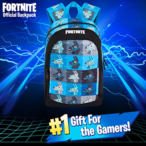 Fortnite Mochila Escolar Niño,Mochilas Escolares Juveniles Llama Camuflaje, Bolsas Colegio Para Niños Adolescentes Adultos,Viajes Negocios Deportes Universidad Colegio,Producto Oficial Fornite (Azul)